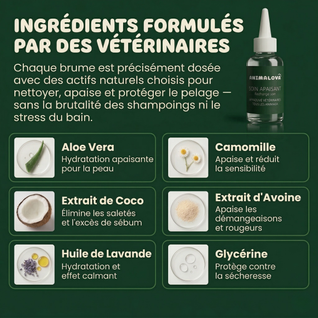 Animalova Brosse zen — Toilettage vapeur sans stress