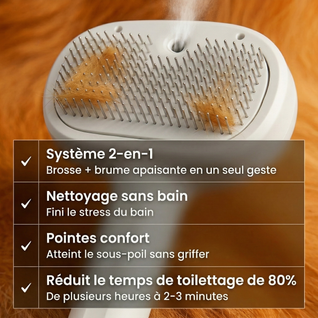 Animalova Brosse zen — Toilettage vapeur sans stress