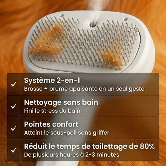 Animalova Brosse zen — Toilettage vapeur sans stress