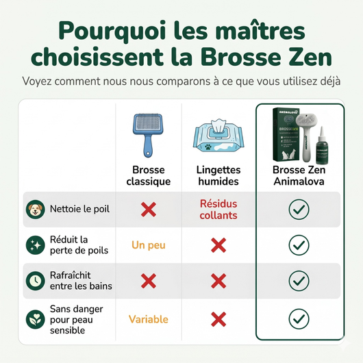 Animalova Brosse zen — Toilettage vapeur sans stress